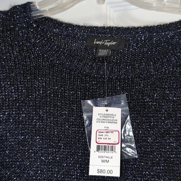 Women's Crew Neck Sparkle Sweater - Picture 4 of 5